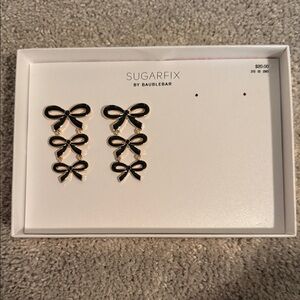 Sugarfix by BaubleBar Black Bow Earrings